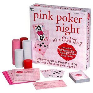 3/$77❤️PINK POKER NIGHT fun party adult bachelorette chicks holiday girls game